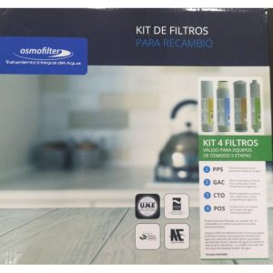 kit recambio filtros osmosis sin membrana