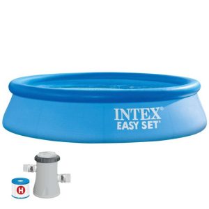 Piscinas desmontables circulares con aro hinchable y depuradora de cartucho